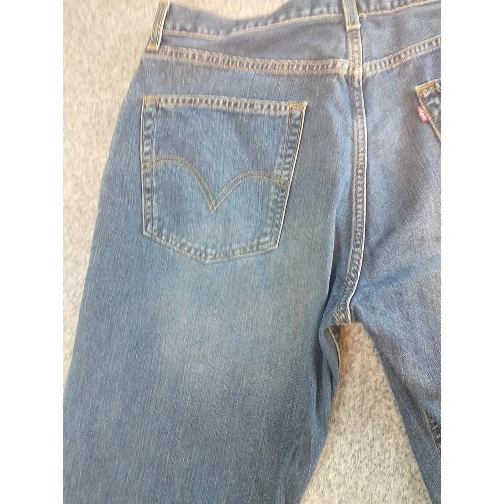 Levis 569 Loose Straight Jeans Men 36x29 Blue Denim Md Wash 100% Cotton 5-Pocket
